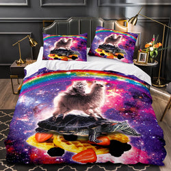 Space Cat Astronaut Cat In Space Bedding Set Duvet Covers Bedding Sets (Online Order Only)