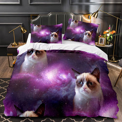 Space Cat Astronaut Cats In Space Bedding Set Duvet Cover Bedding Sets (Online Order Only)