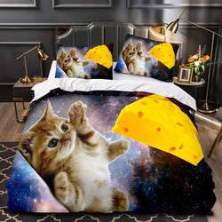 Space Cat Astronaut Cats In Space Bedding Set Duvet Cover Bedding Sets (Online Order Only)