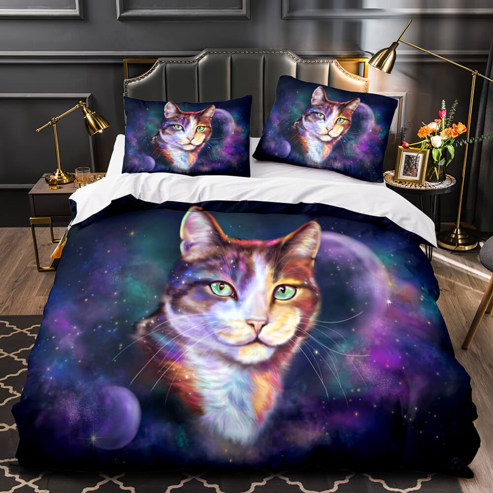 Space Cat Astronaut Cats In Space Bedding Set Duvet Cover Bedding Sets (Online Order Only)