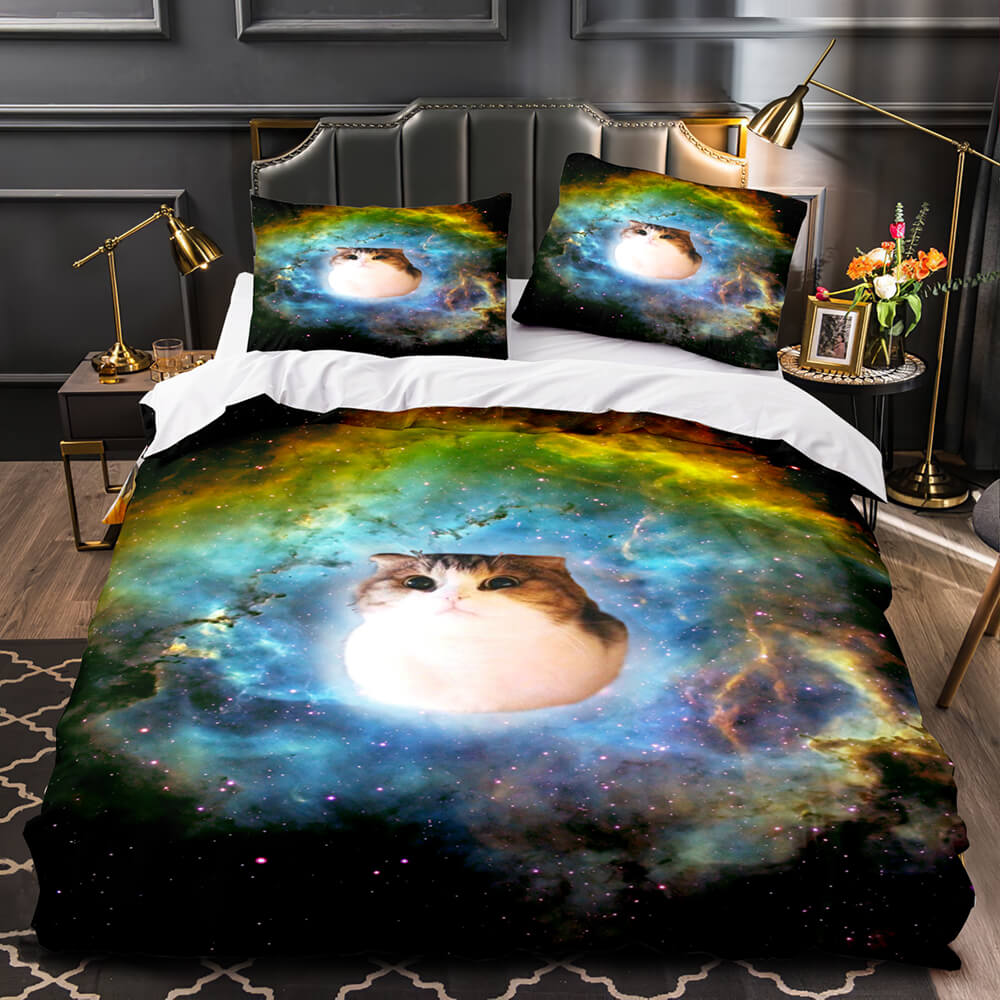 Space Cat Astronaut Cats In Space Bedding Set Duvet Cover Bedding Sets (Online Order Only)