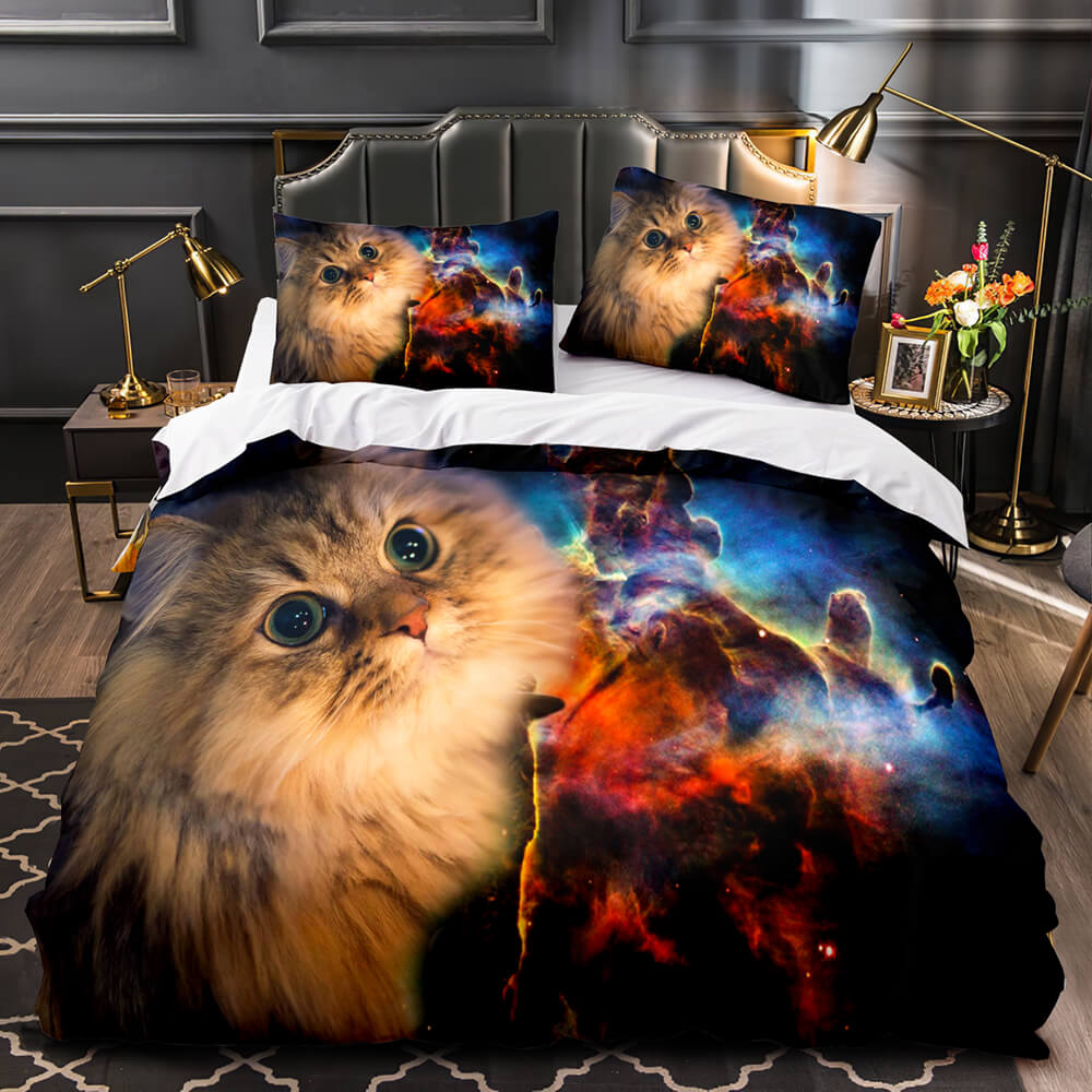 Space Cat Astronaut Cats In Space Bedding Set Duvet Cover Bedding Sets (Online Order Only)