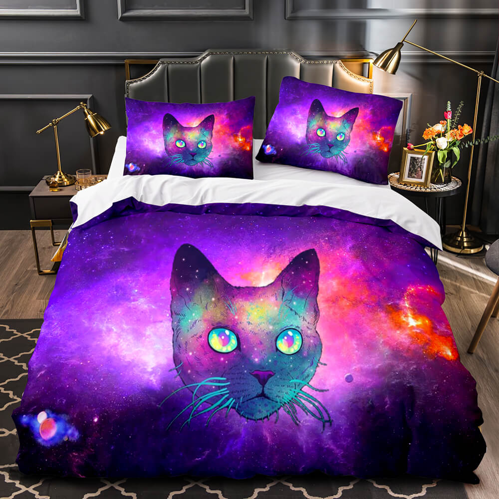 Space Cat Astronaut Cats In Space Bedding Set Duvet Cover Bedding Sets (Online Order Only)