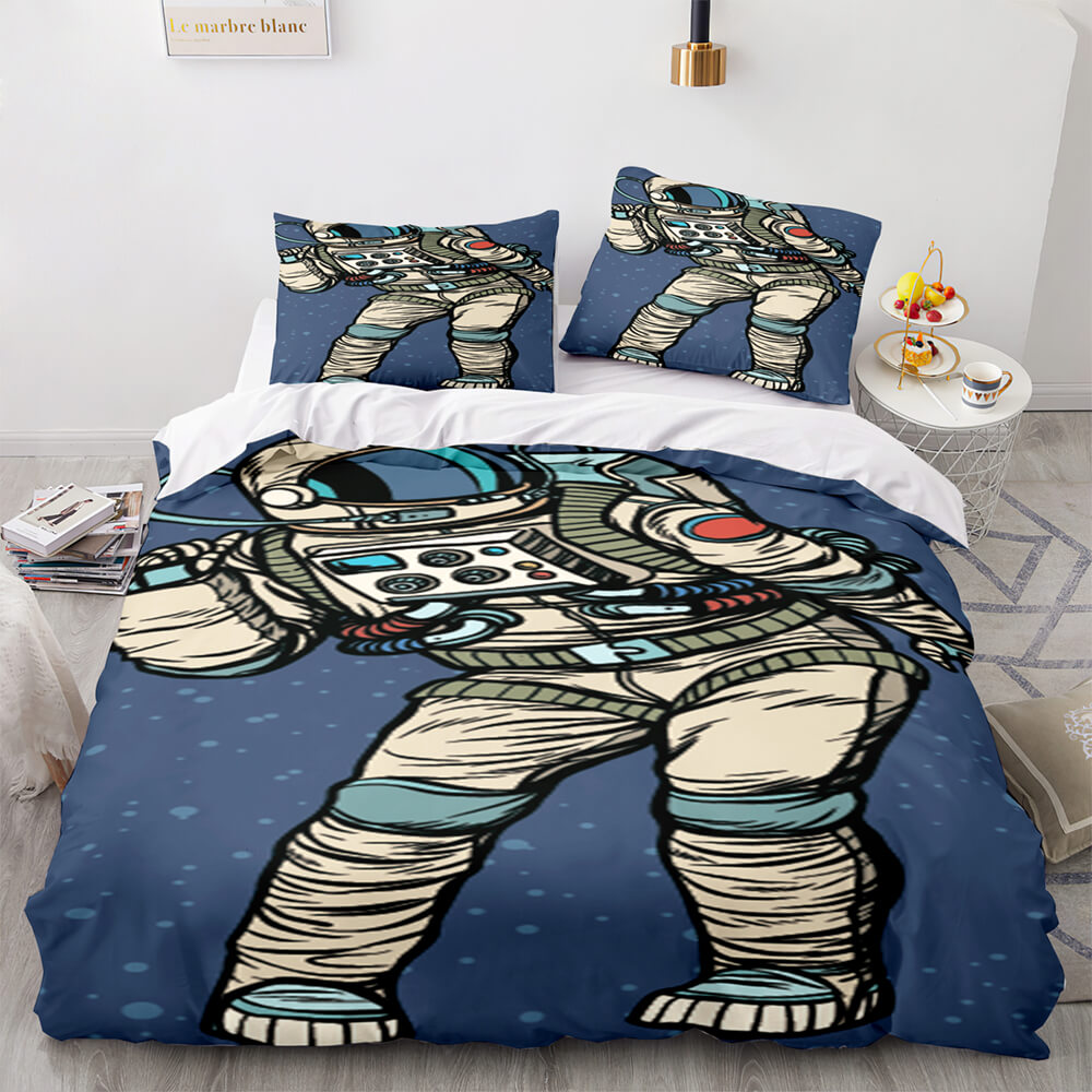 Spaceman Pattern Bedding Set Quilt Cover Without Filler (Online Order Only)