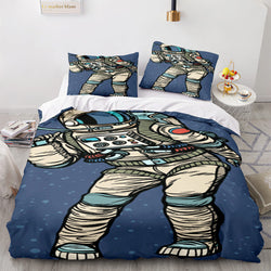 Spaceman Pattern Bedding Set Quilt Cover Without Filler (Online Order Only)