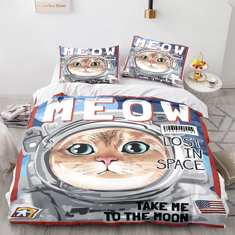 Spaceman Pattern Bedding Set Quilt Cover Without Filler (Online Order Only)