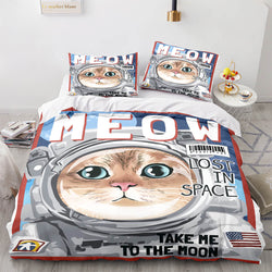 Spaceman Pattern Bedding Set Quilt Cover Without Filler (Online Order Only)