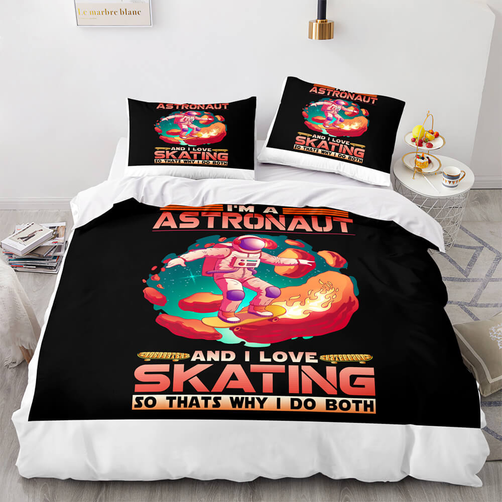 Spaceman Pattern Bedding Set Quilt Cover Without Filler (Online Order Only)