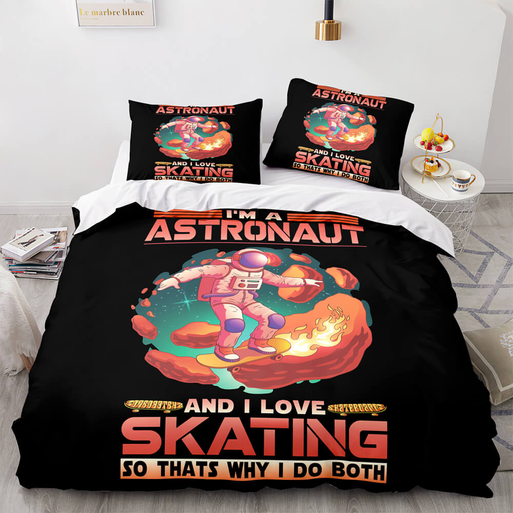 Spaceman Pattern Bedding Set Quilt Cover Without Filler (Online Order Only)