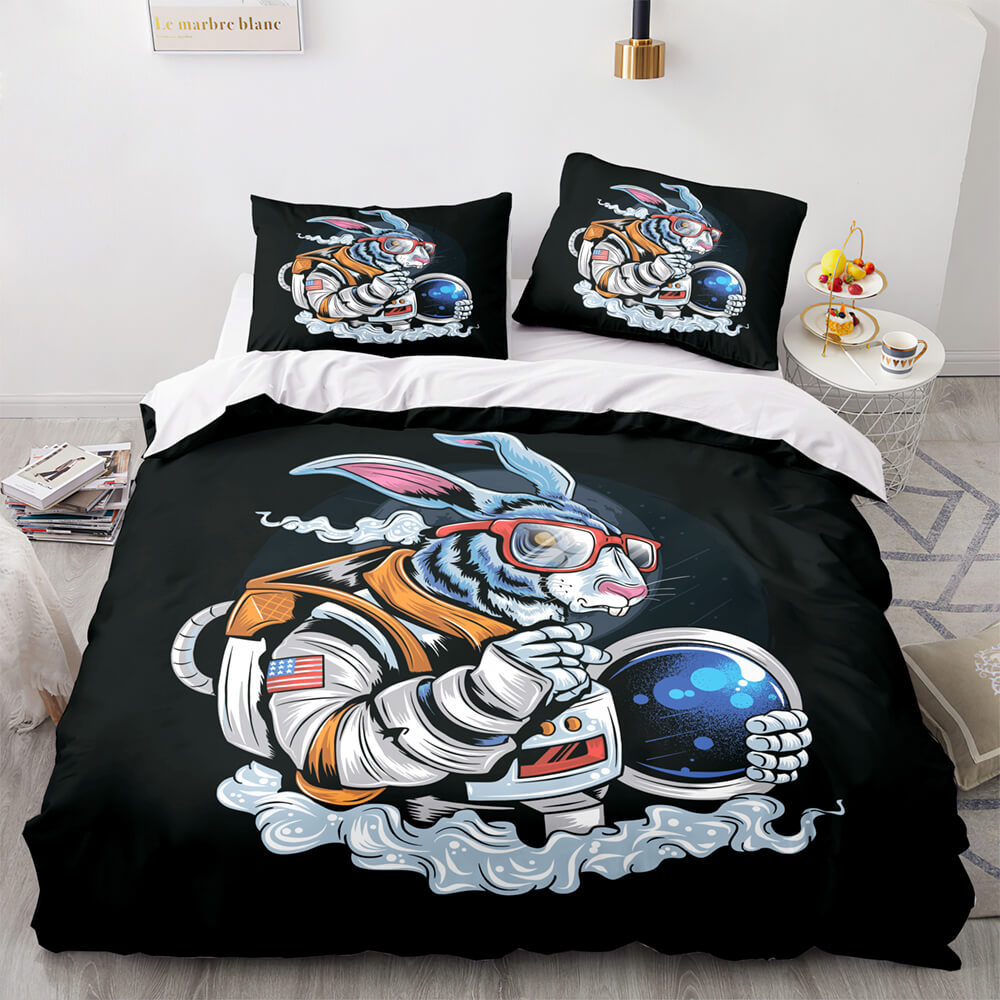 Spaceman Pattern Bedding Set Quilt Cover Without Filler (Online Order Only)