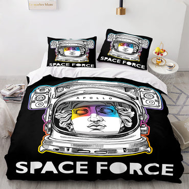Spaceman Pattern Bedding Set Quilt Cover Without Filler (Online Order Only)