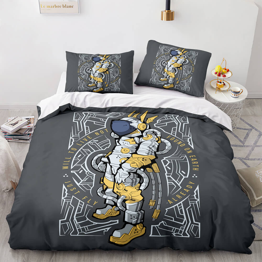 Spaceman Pattern Bedding Set Quilt Cover Without Filler (Online Order Only)