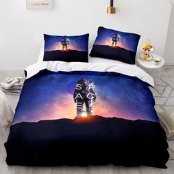 Spaceman Pattern Bedding Set Quilt Cover Without Filler (Online Order Only)