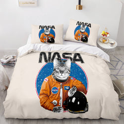 Spaceman Pattern Bedding Set Quilt Cover Without Filler (Online Order Only)