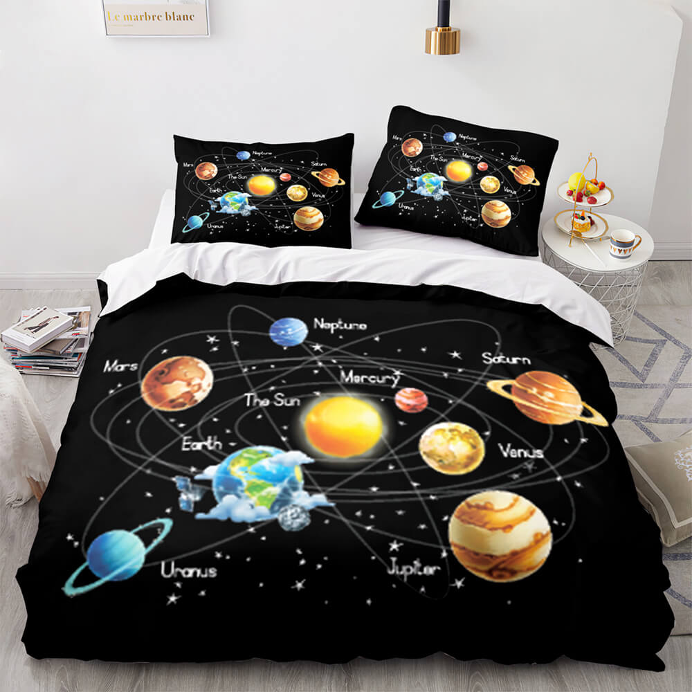 Spaceman Pattern Bedding Set Quilt Cover Without Filler (Online Order Only)