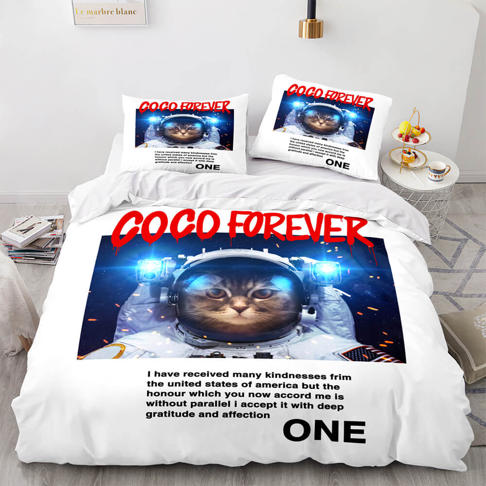 Spaceman Pattern Bedding Set Quilt Cover Without Filler (Online Order Only)