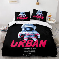 Spaceman Pattern Bedding Set Quilt Cover Without Filler (Online Order Only)