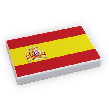 Spain Flag (2x3 Tile) made using LEGO part (Online Order Only)