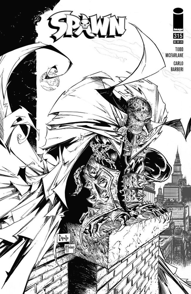 Spawn #315 1:5 BW Todd Mcfarlane Variant (02/24/2021) Image (ONLINE ORDER ONLY)