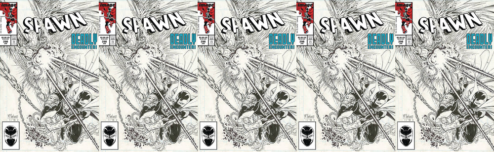 SPAWN #298 C B&W Todd MCFARLANE Amazing Spider-Man 298 Homage Variant (06/26/2019) IMAGE (ONLINE ORDER ONLY)
