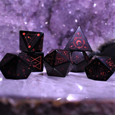 Pre-Order || Spellcaster Obsidian Stone Dice