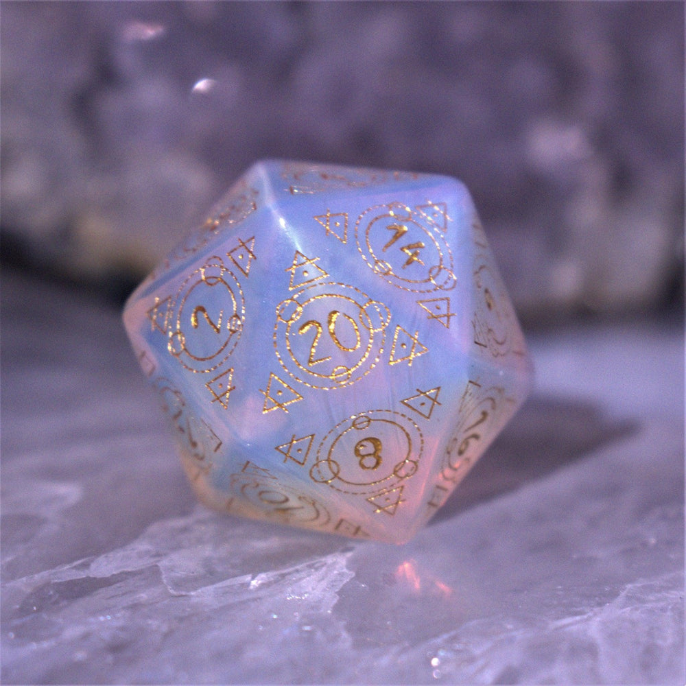 Pre-Order || Spellcaster Opalite Stone Dice Set