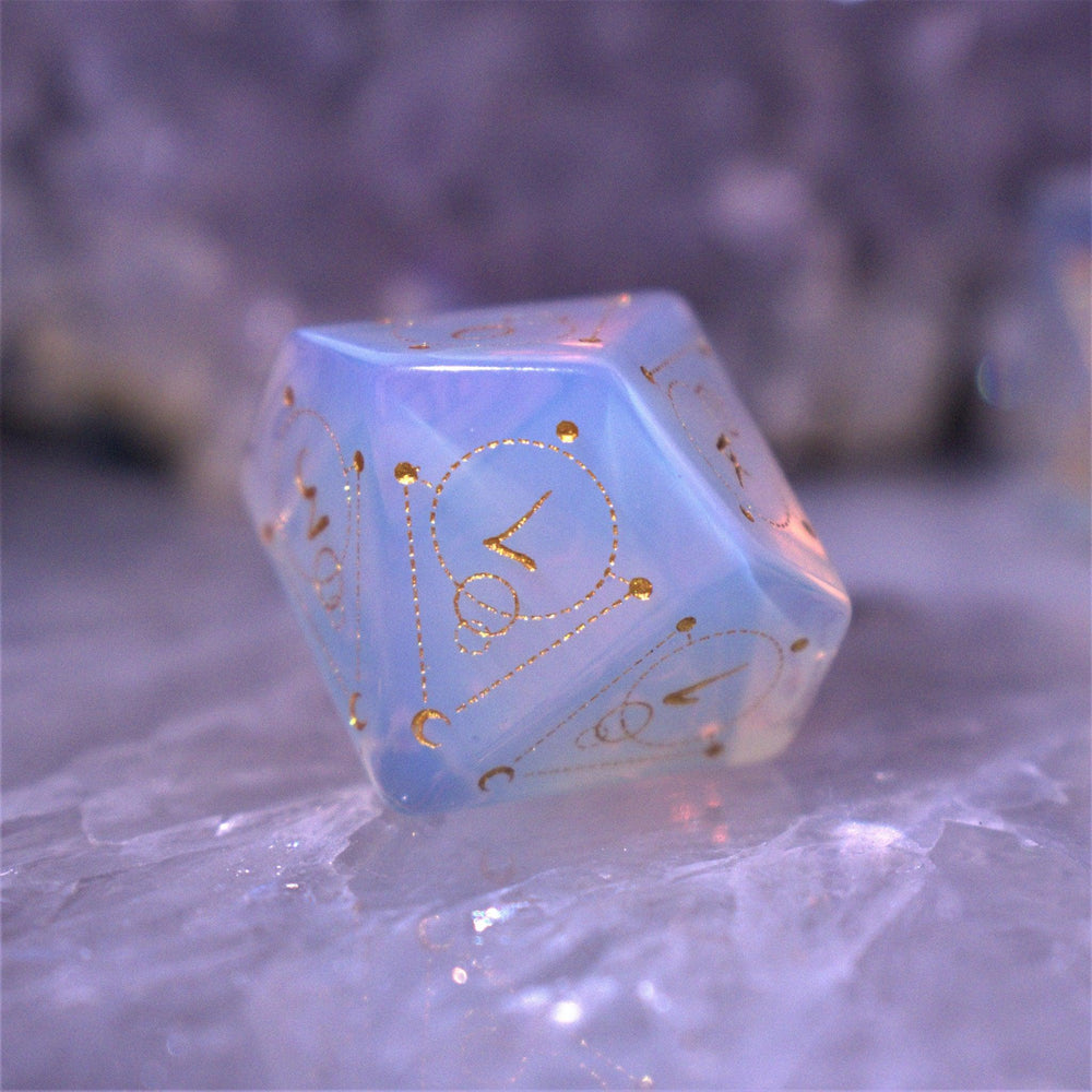 Pre-Order || Spellcaster Opalite Stone Dice Set