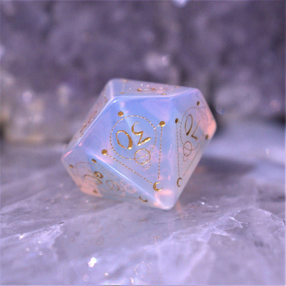 Pre-Order || Spellcaster Opalite Stone Dice Set