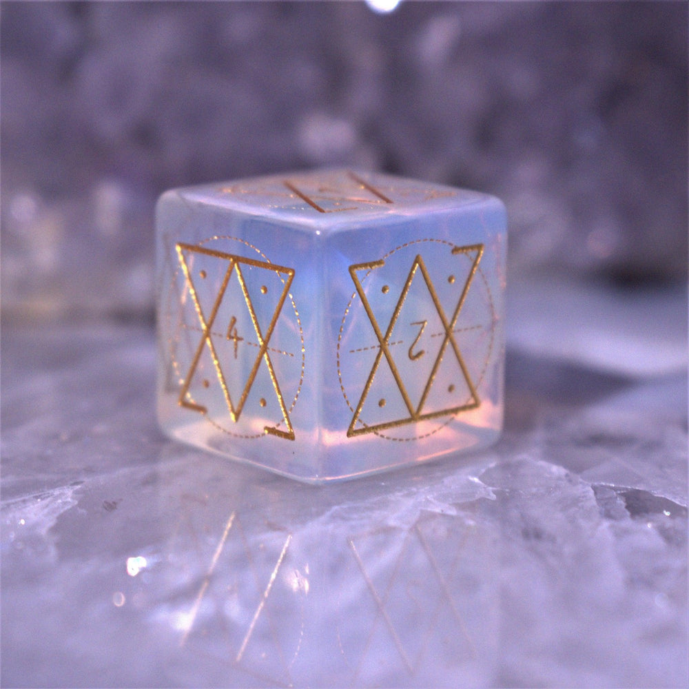 Pre-Order || Spellcaster Opalite Stone Dice Set