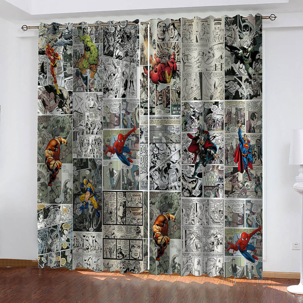 Spider-Man Curtains Pattern Blackout Window (Online Order Only)