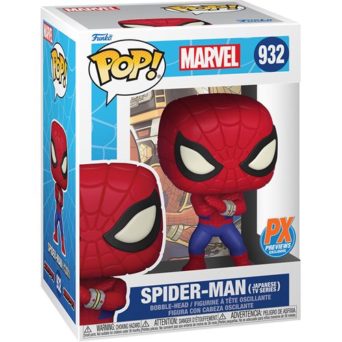 Marvel Spider-Man Japanese TV Series Pop! Vinyl Figure #932 - Previews Exclusive with Funko Protector (Online Order Only)