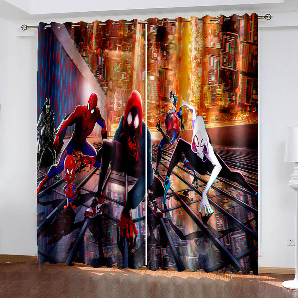 SpiderMan Miles Morales Gwen Curtains Blackout Window Drapes (Online Order Only)