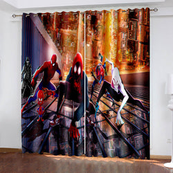 SpiderMan Miles Morales Gwen Curtains Blackout Window Drapes (Online Order Only)