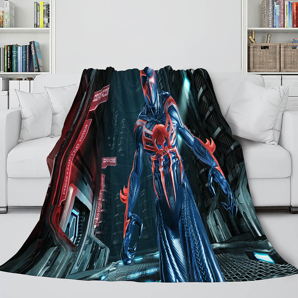 Spiderman Cosplay Blanket Flannel Fleece Blanket Throw Wrap Nap Quilt (Online Order Only)