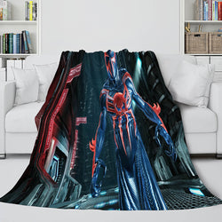 Spiderman Cosplay Blanket Flannel Fleece Blanket Throw Wrap Nap Quilt (Online Order Only)