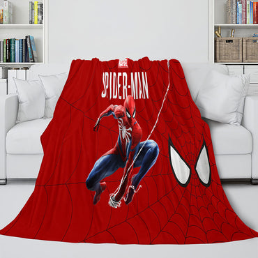Spiderman Cosplay Blanket Flannel Fleece Blanket Throw Wrap Nap Quilt (Online Order Only)