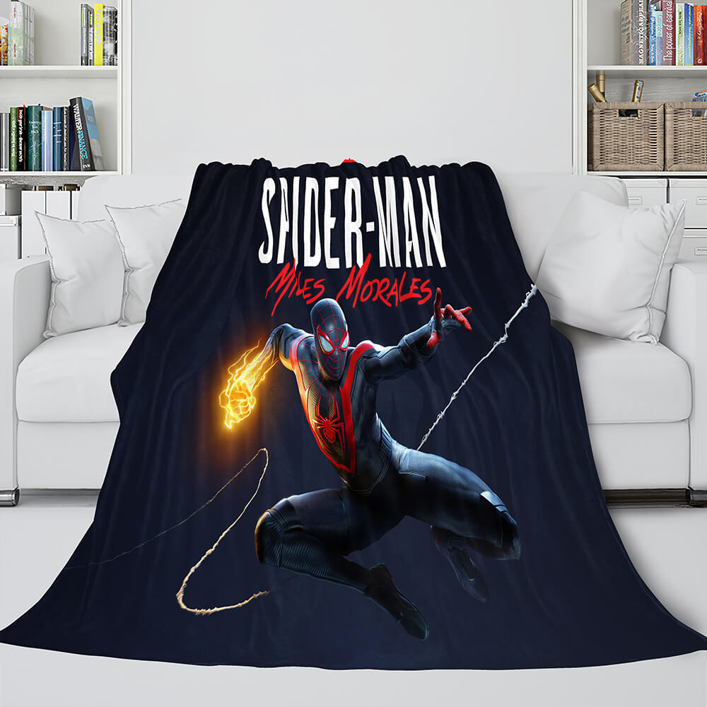 Spiderman Cosplay Blanket Flannel Fleece Blanket Throw Wrap Nap Quilt (Online Order Only)