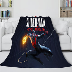 Spiderman Cosplay Blanket Flannel Fleece Blanket Throw Wrap Nap Quilt (Online Order Only)
