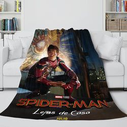 Spiderman Cosplay Blanket Flannel Fleece Blanket Throw Wrap Nap Quilt (Online Order Only)