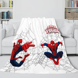 Spiderman Cosplay Blanket Flannel Fleece Blanket Throw Wrap Nap Quilt (Online Order Only)