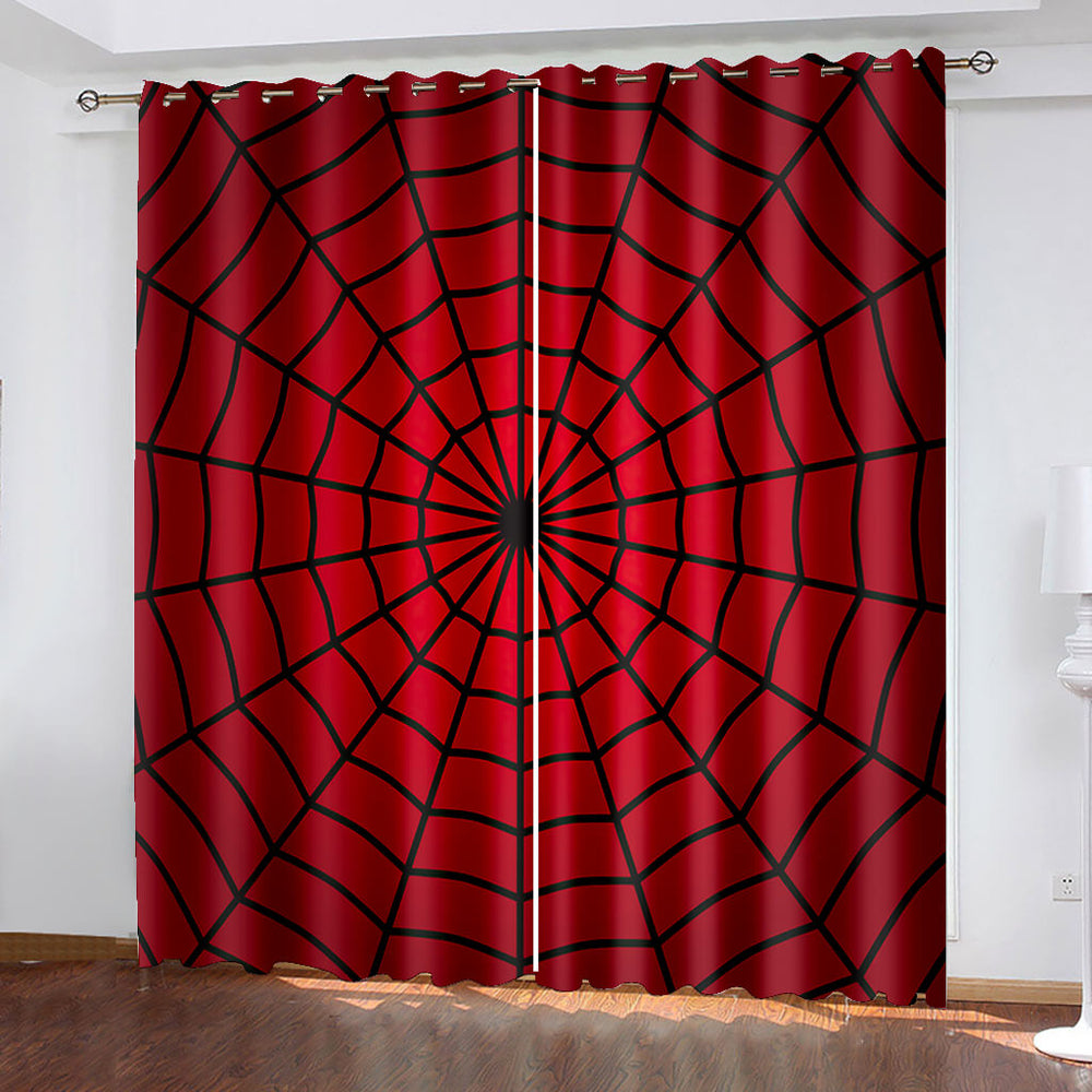 Spiderman Curtains Cosplay Blackout Window Treatments Drapes for Room Decor (Online Order Only)
