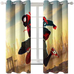 Spiderman Curtains Cosplay Blackout Window Treatments Drapes for Room Decor (Online Order Only)