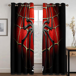 Spiderman Curtains Cosplay Blackout Window Treatments Drapes for Room Decor (Online Order Only)