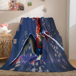 Spiderman Flannel Fleece Throw Cosplay Blanket Shawl Wrap Nap Quilt (Online Order Only)