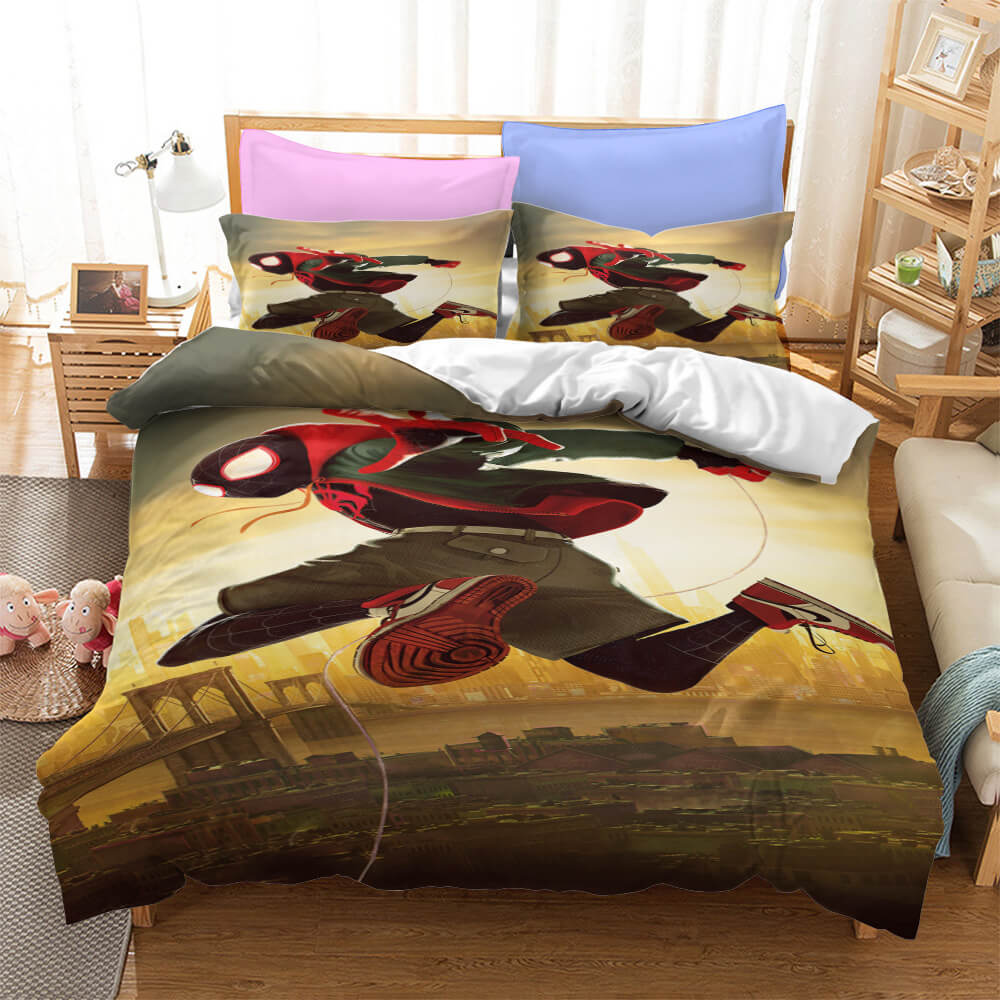 Spiderman Miles Morales Cosplay Bedding Set Quilt Cover Without Filler (Online Order Only)