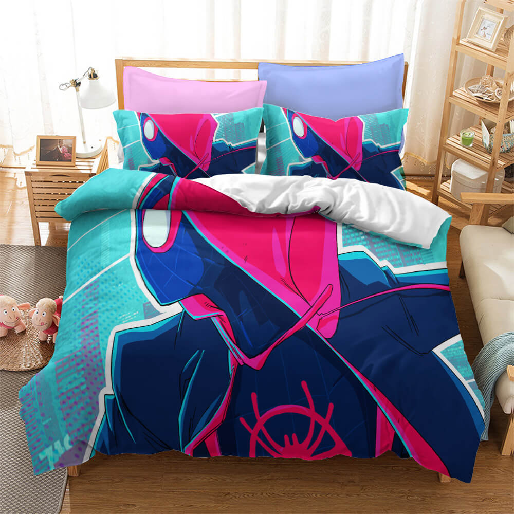 Spiderman Miles Morales Cosplay Bedding Set Quilt Cover Without Filler (Online Order Only)