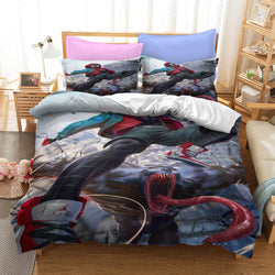 Spiderman Miles Morales Cosplay Bedding Set Quilt Cover Without Filler (Online Order Only)