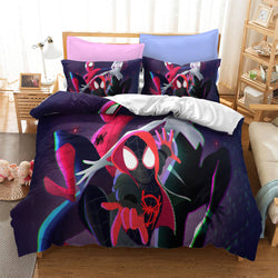 Spiderman Miles Morales Cosplay Bedding Set Quilt Cover Without Filler (Online Order Only)