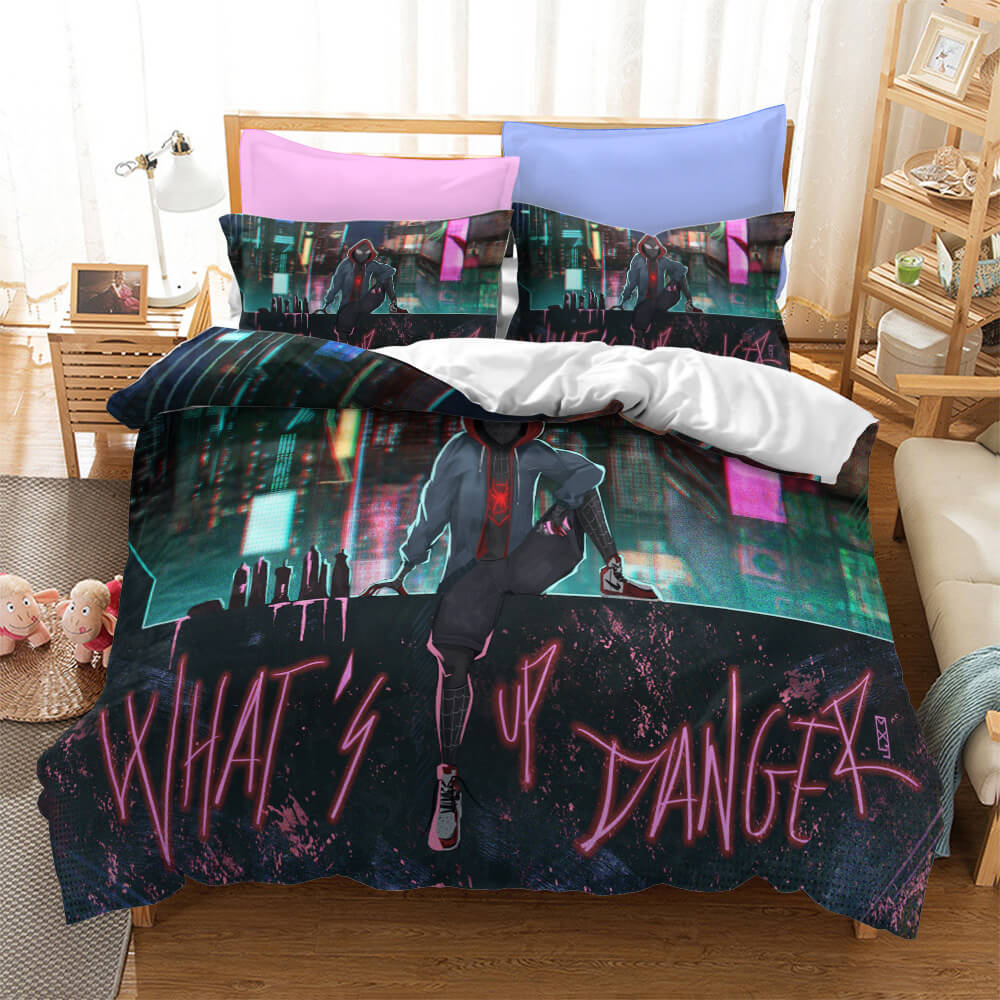 Spiderman Miles Morales Cosplay Bedding Set Quilt Cover Without Filler (Online Order Only)