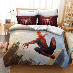 Spiderman Peter Parker Cosplay Bedding Set Quilt Cover Without Filler (Online Order Only)